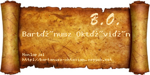 Bartánusz Oktávián névjegykártya